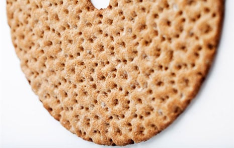 En rundel med knäckebröd.