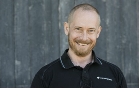 Porträttbild av en veterinär, en man